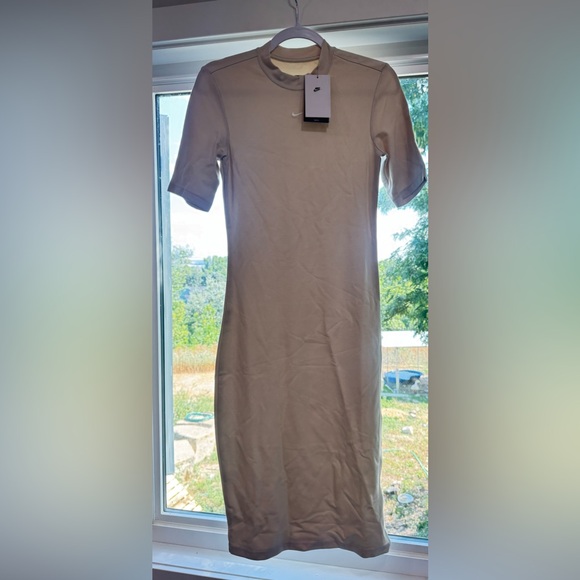 Nike Women's Beige Midi Dress - Picture 1 of 3